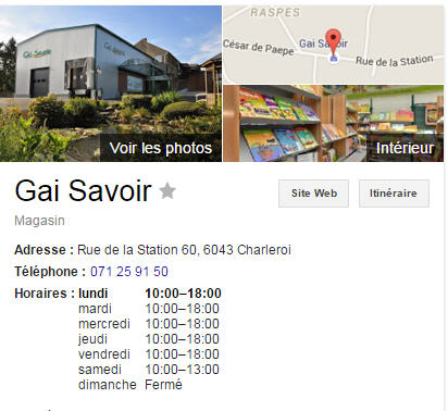 Visibilité dans le panneau de recherche Google le Gai Savoir